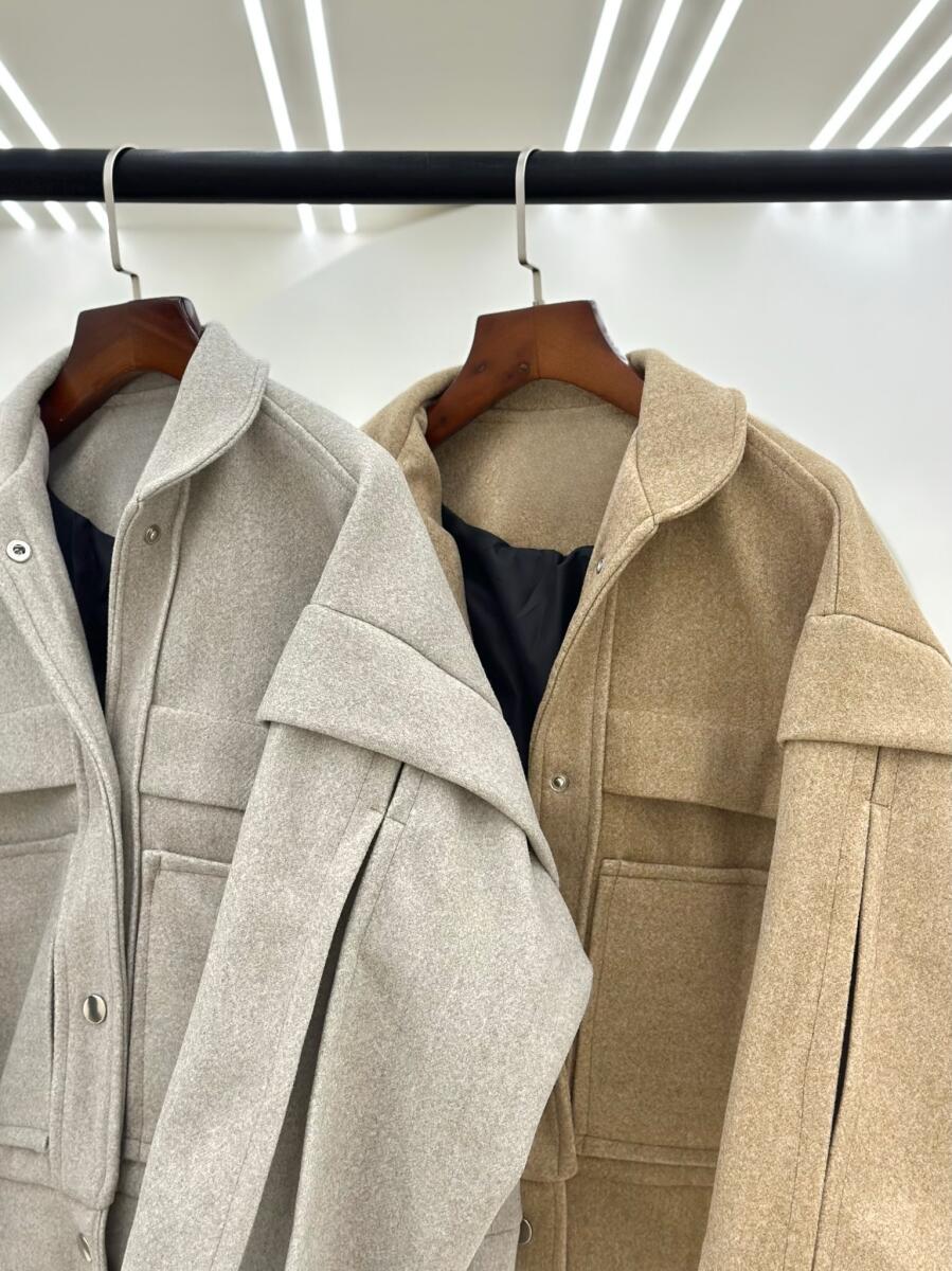 کاپشن فوتر دکمه دار جیب دار آستردار pd401-15