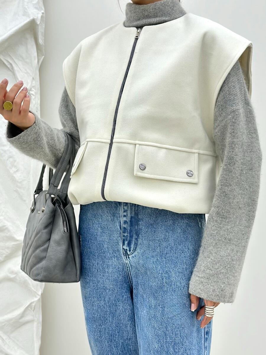 وست فوتر زیپی طرح جیب آستردار pd394-14