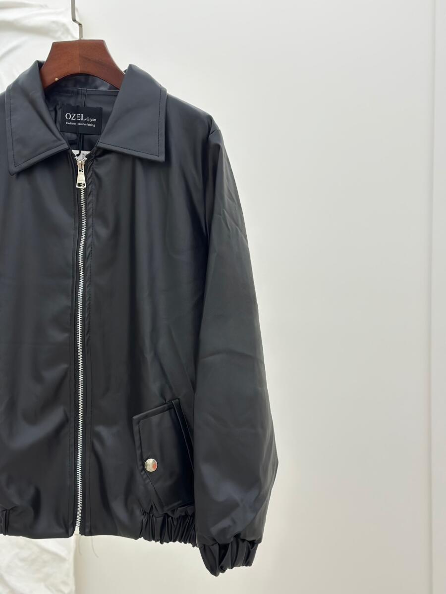 کاپشن چرم پایین کش دار آستردار pd403-8