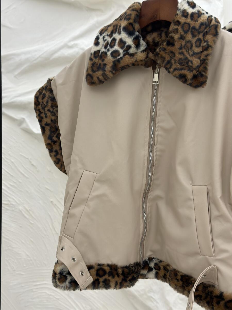 وست 2رو چرم و پوست طرح پلنگی pd402-14