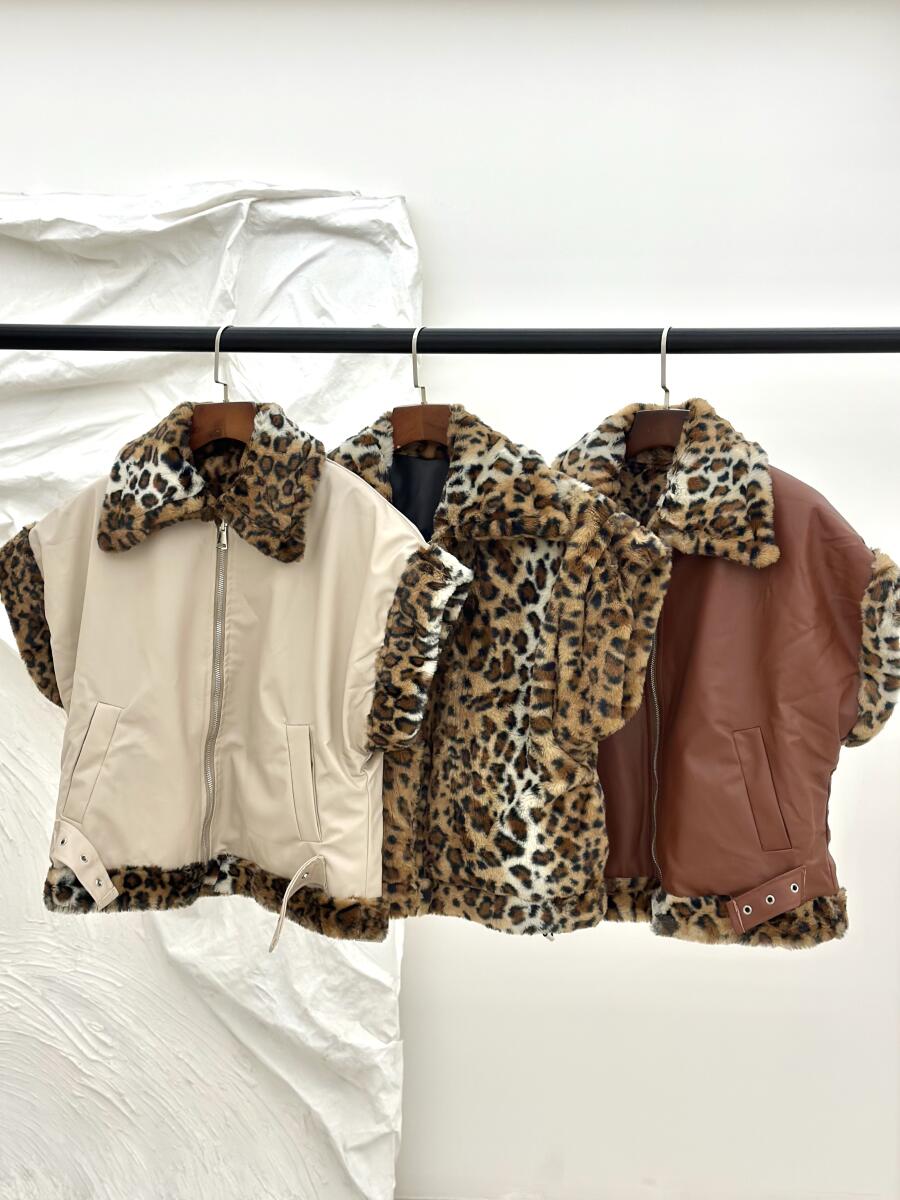 وست 2رو چرم و پوست طرح پلنگی pd402-14