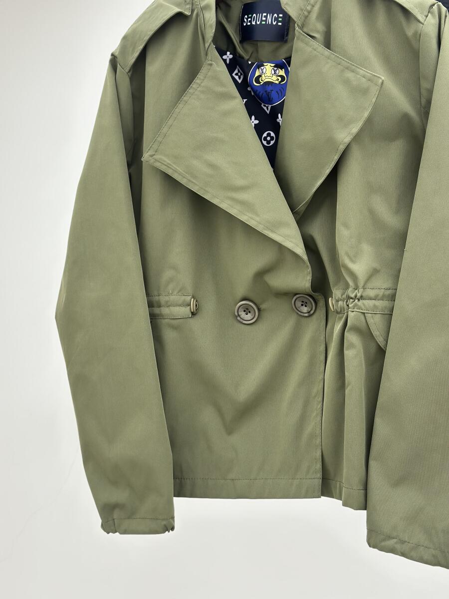 بارانی کتی 2دکمه کمر و آستین گتر آستردار pd415-16