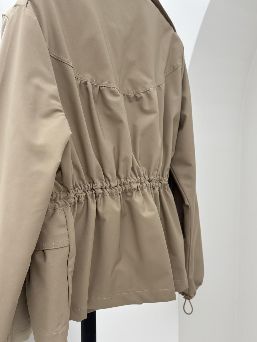 بارانی کتی 2دکمه کمر و آستین گتر آستردار pd415-16