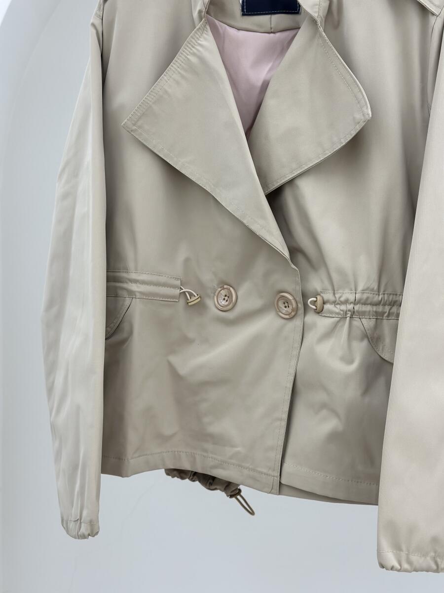 بارانی کتی 2دکمه کمر و آستین گتر آستردار pd415-16