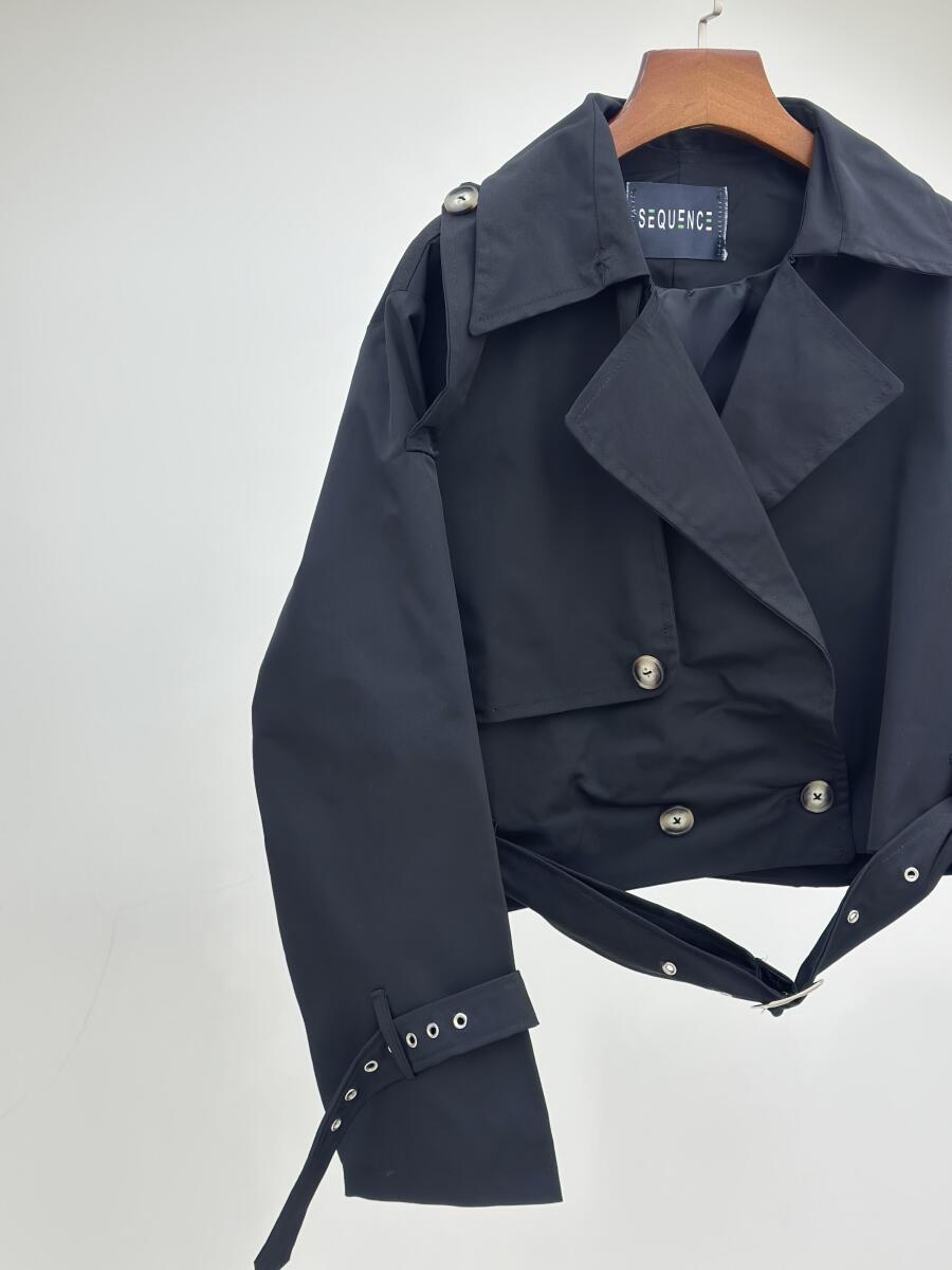 بارانی کراپی پایین کمربنددارآستردار pd414-15