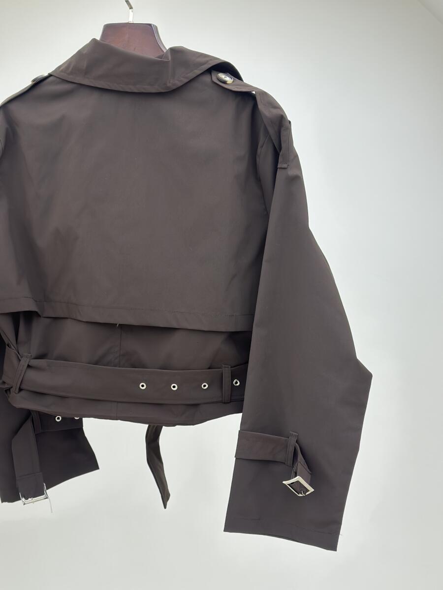 بارانی کراپی پایین کمربنددارآستردار pd414-15