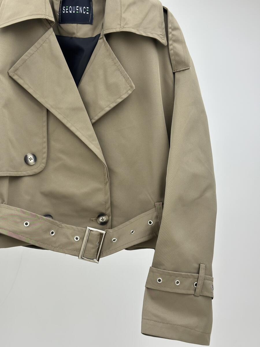 بارانی کراپی پایین کمربنددارآستردار pd414-15