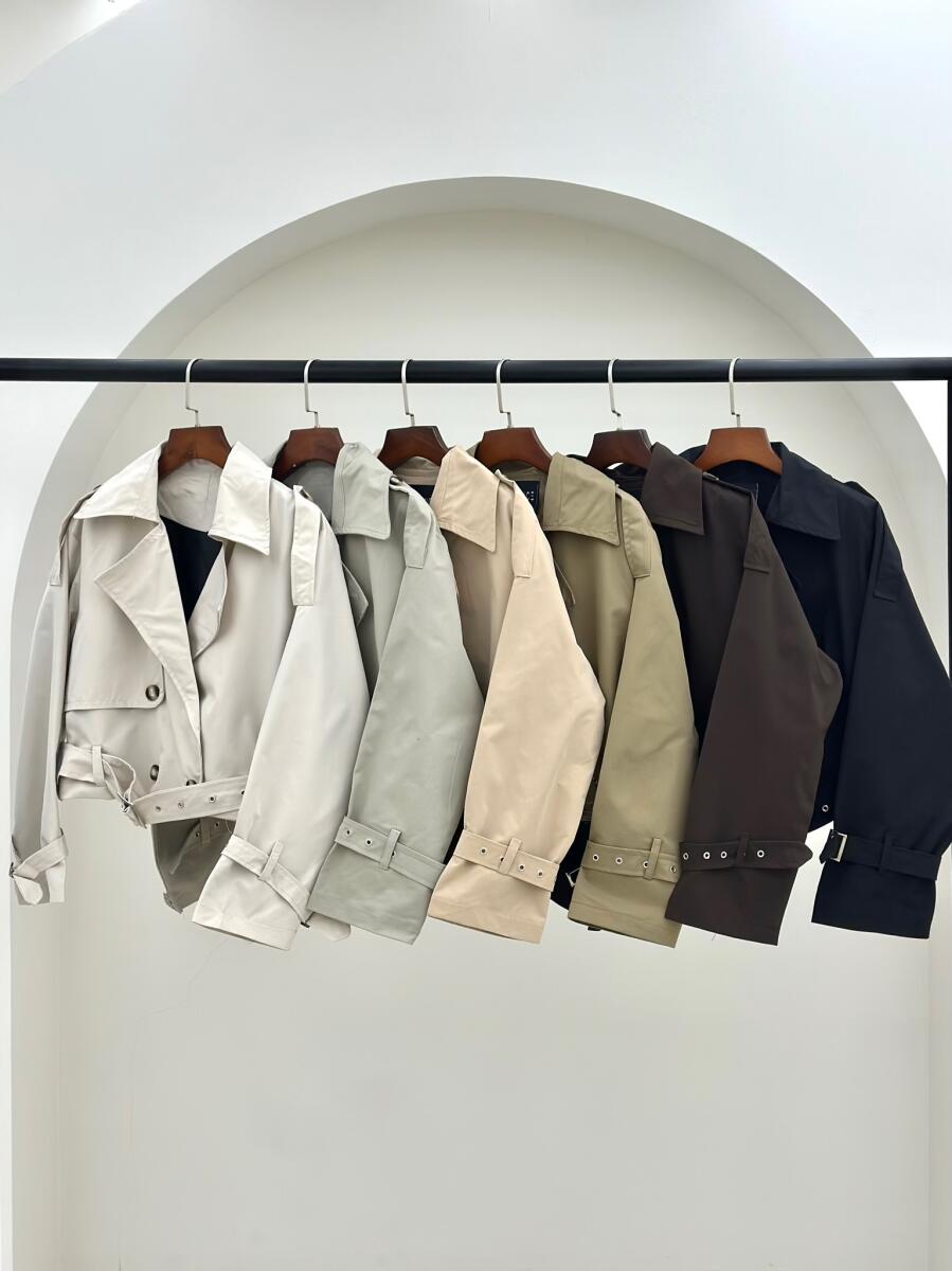 بارانی کراپی پایین کمربنددارآستردار pd414-15