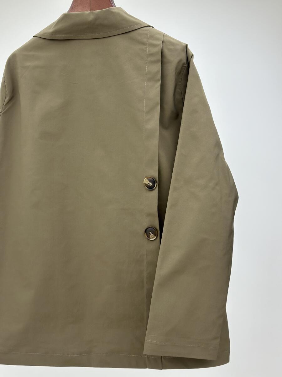 بارانی کتی تک دکمه جیب دار آستردار pd413-5