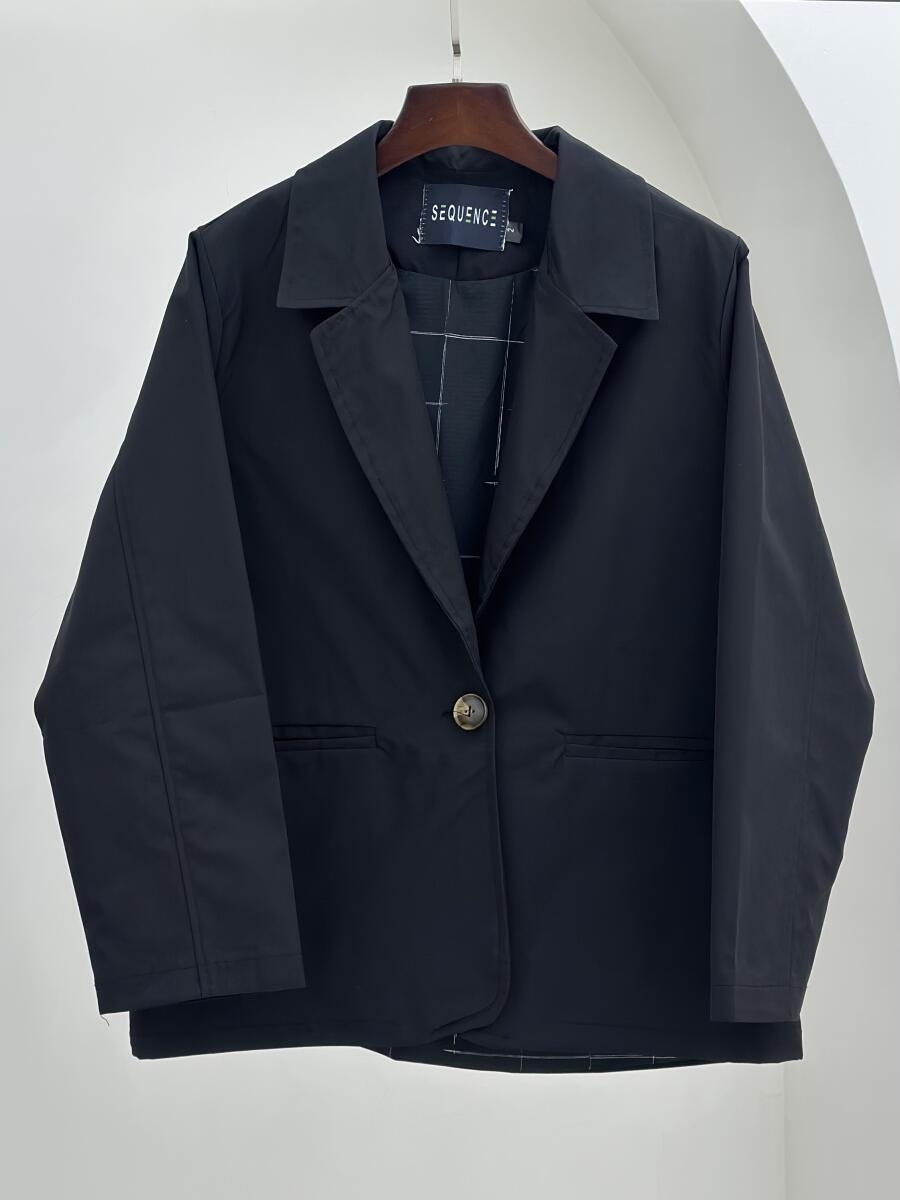 بارانی کتی تک دکمه جیب دار آستردار pd413-5