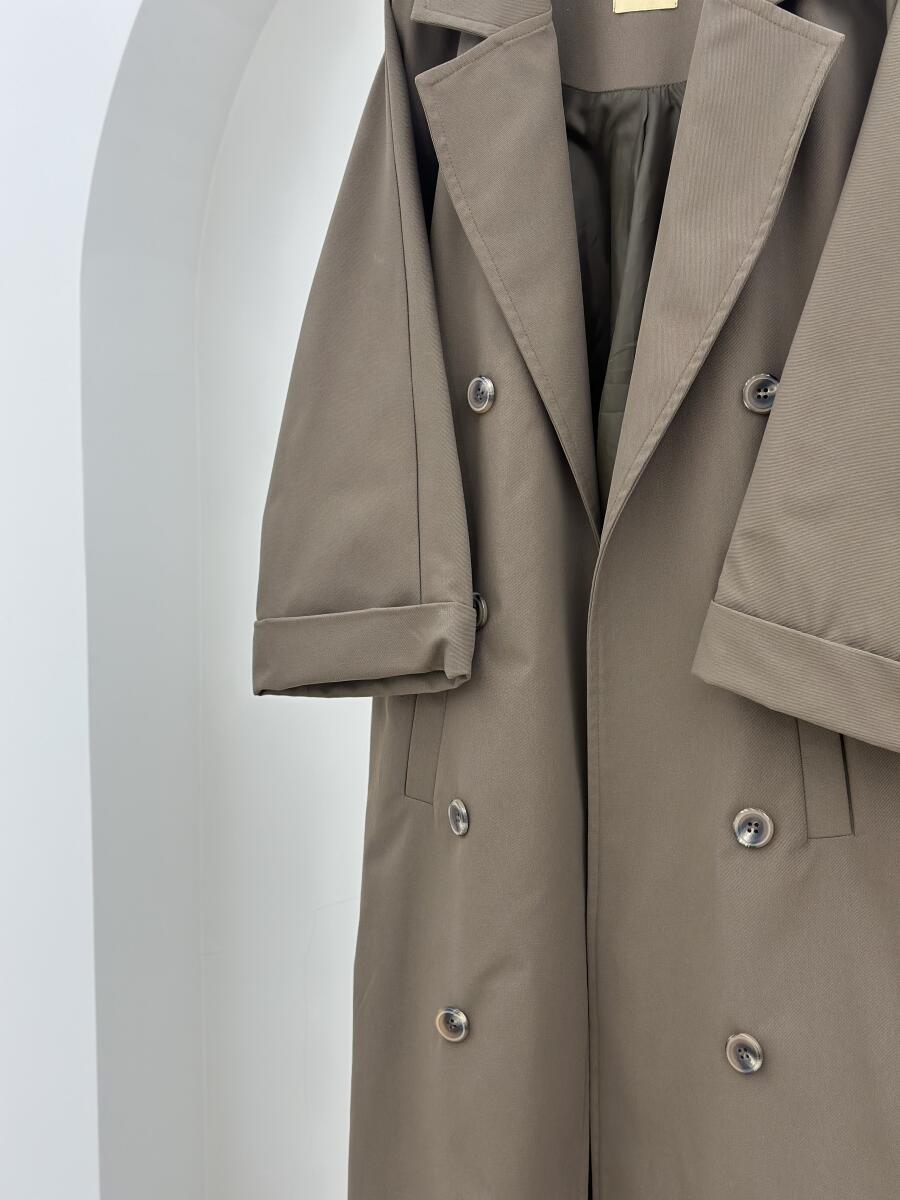 بارانی کتان کج راه آستین دوبل آستردار pd411-9