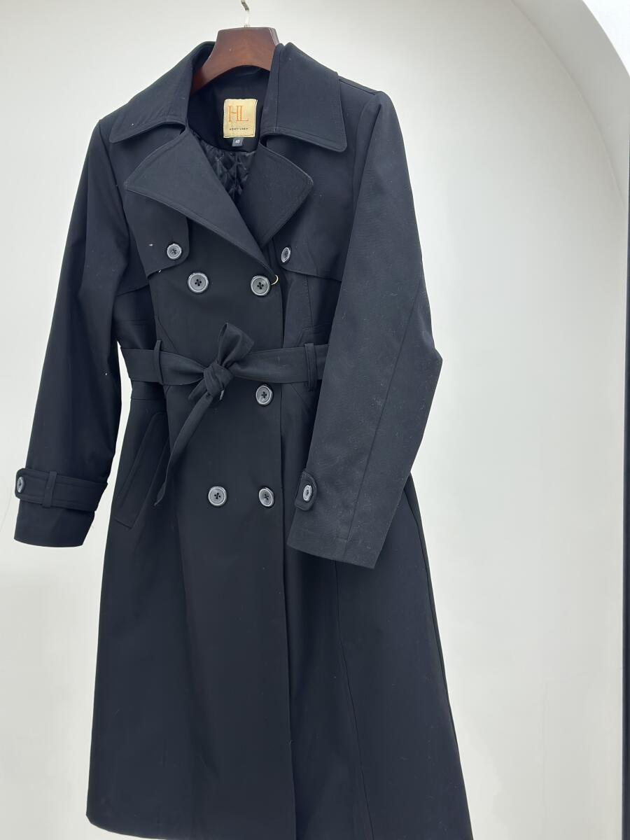 بارانی کتان داخل پشم شیشه 6دکمه آستردار pd408-10