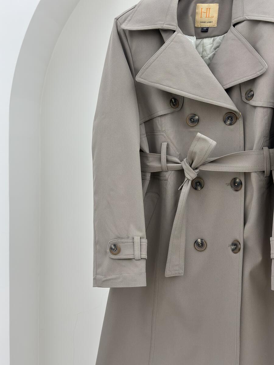 بارانی کتان داخل پشم شیشه 6دکمه آستردار pd408-10