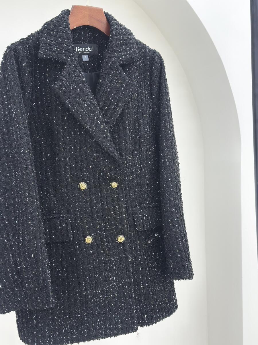 پالتو شانل کتی جیب دار آستردار pd407-6