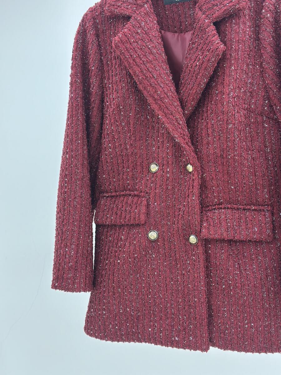 پالتو شانل کتی جیب دار آستردار pd407-6