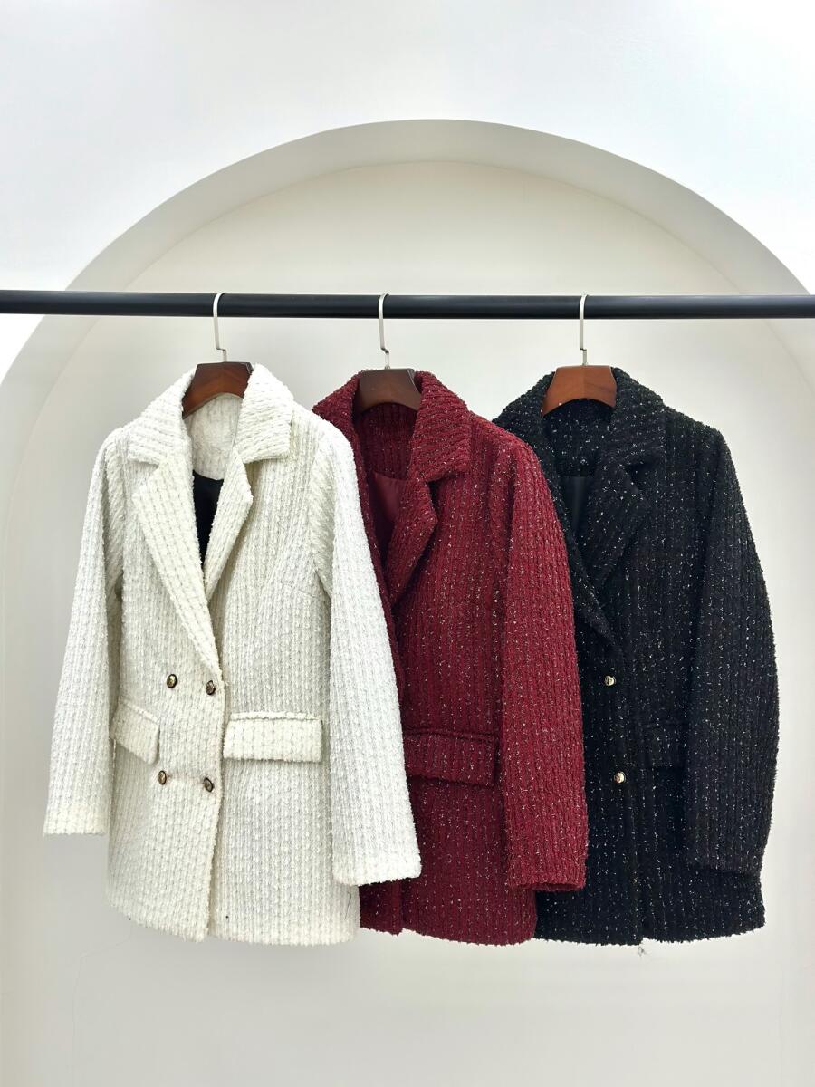 پالتو شانل کتی جیب دار آستردار pd407-6