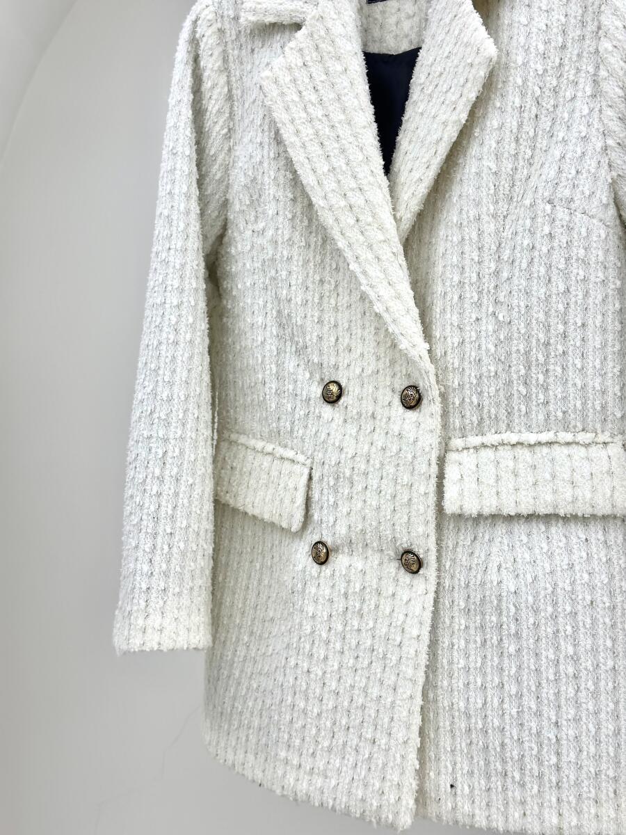 پالتو شانل کتی جیب دار آستردار pd407-6