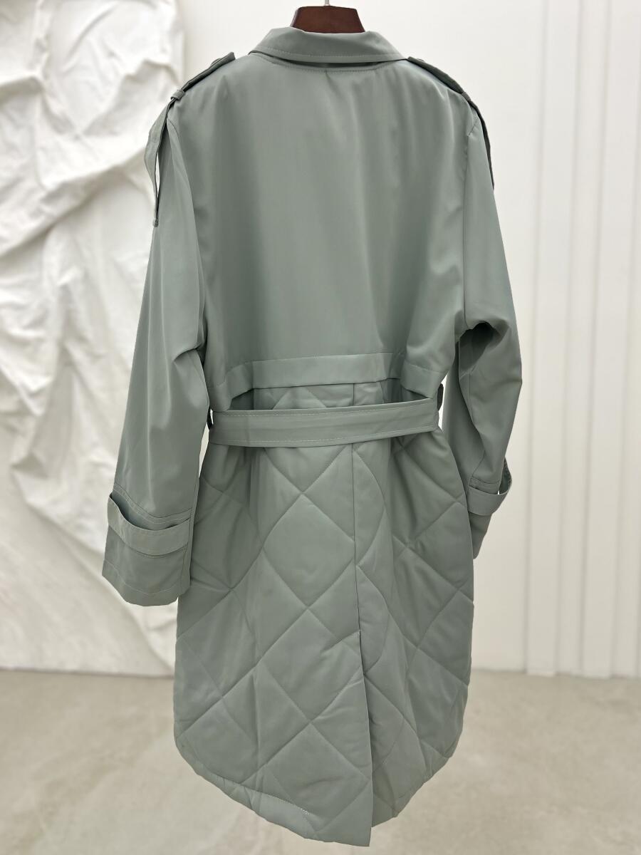 پالتو کاپشنی دکمه دار سرشانه پاگون دار آستردار pd420-9