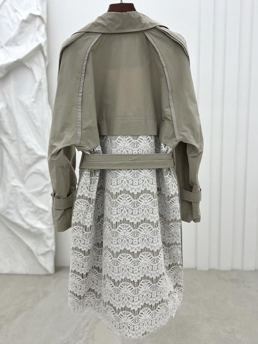 بارانی کتان پشت خرج کار گیپوردوزی شده آستردار pd419-10