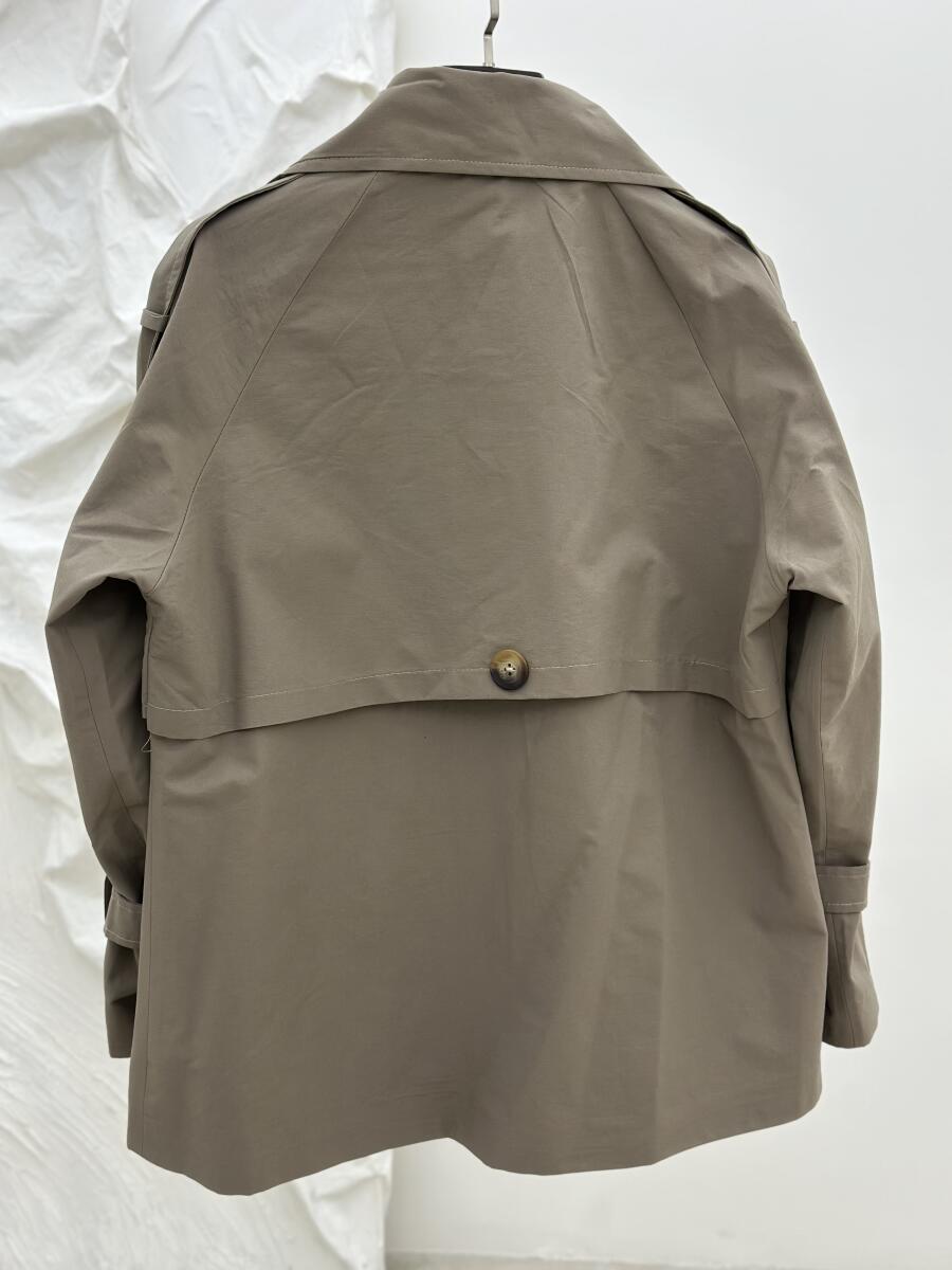 ترنچ کت کتان آستین کمربندی آستردار pd417-14