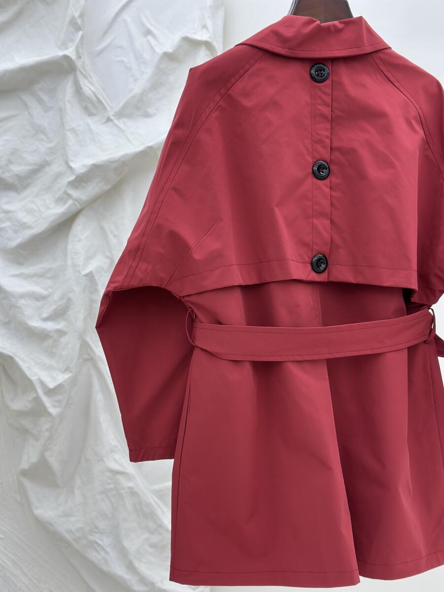 بارانی کتی طرح 4 دکمه کمربندار آستردار pd458-11