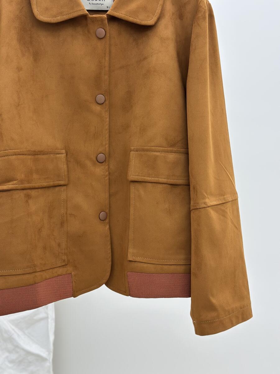 بامبر سوییت دکمه دار جیب پاکتی پایین کش بافت آستردار pd455-11