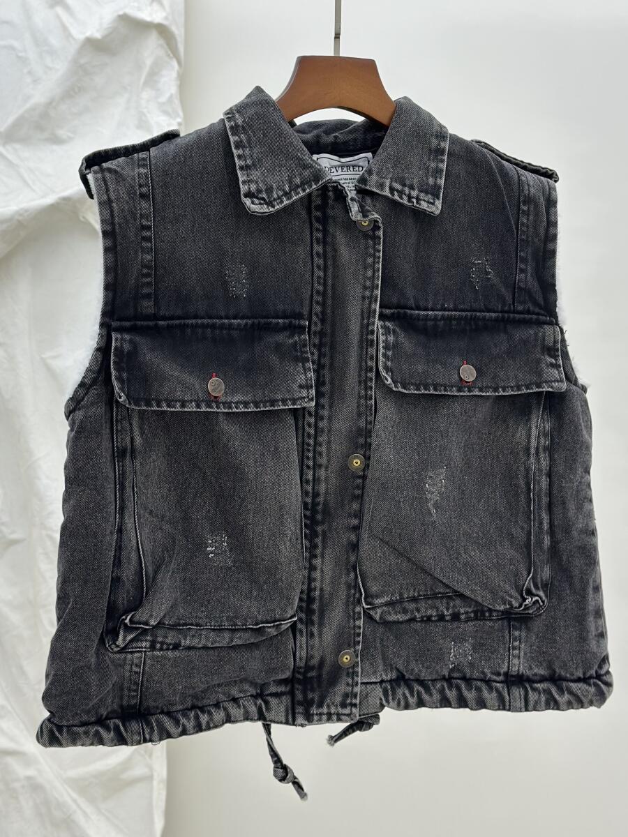 وست جین داخل تدی جیب دار pd453-11