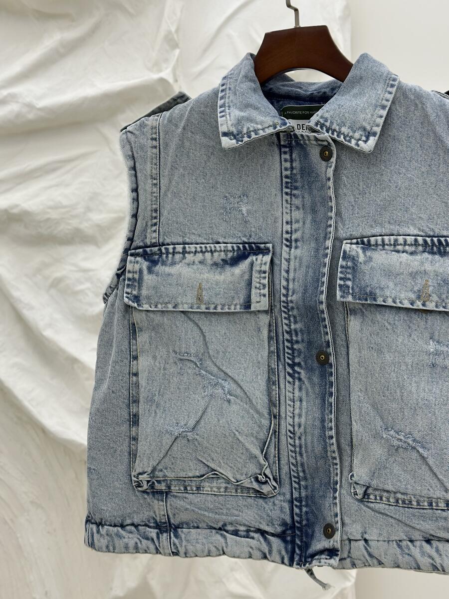 وست جین داخل تدی جیب دار pd453-11