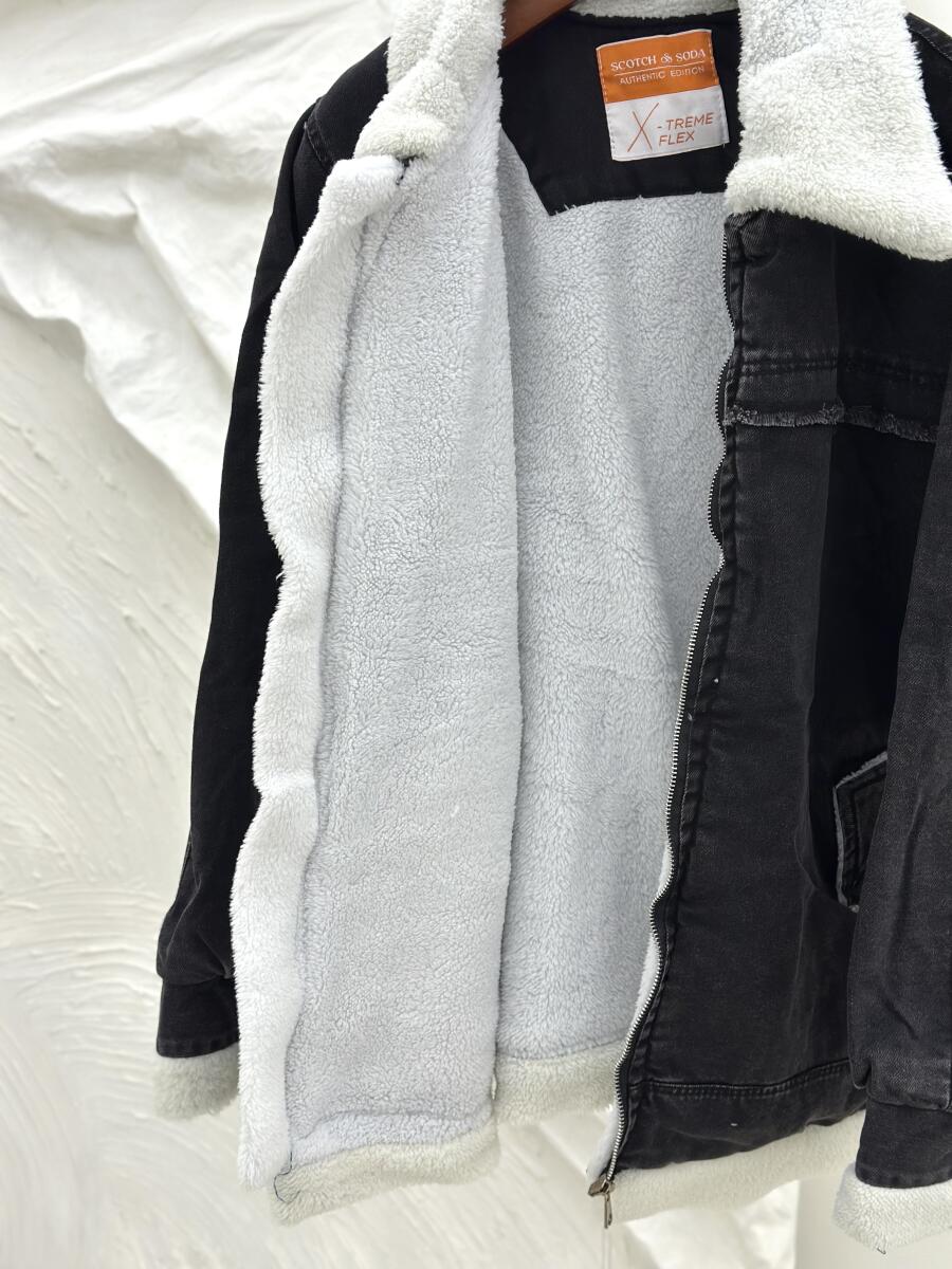 کاپشن جین زمستانه داخل تدی زیپی pd461-11