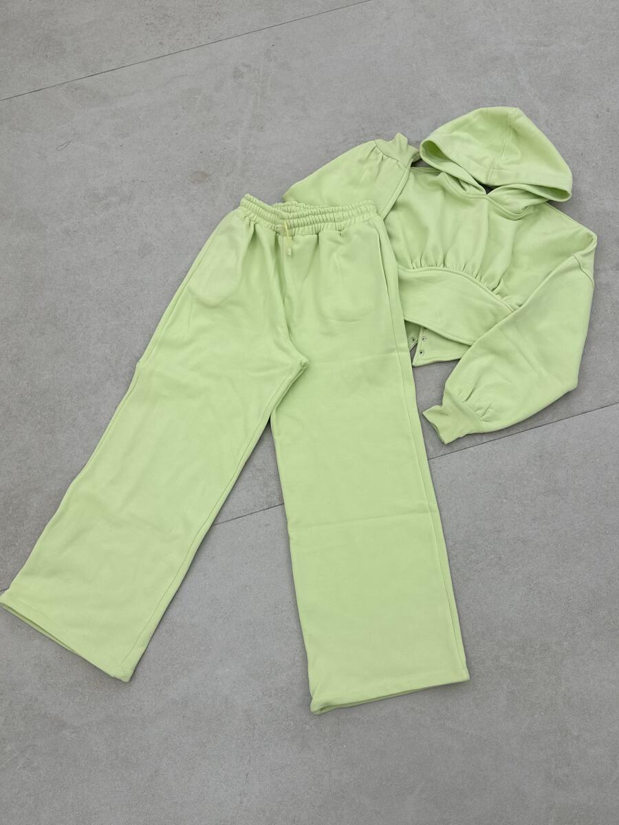 ست 2تیکه هودی کراپی کمربنددار و شلوار پارچه دورس pd476-13