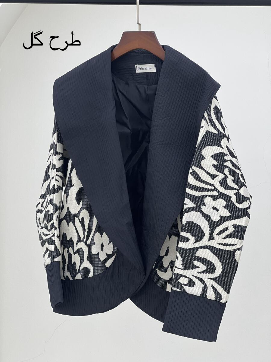 پالتو طرح بافت یقه آرشال آستردار pd473-13