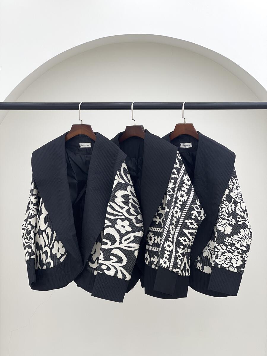 پالتو طرح بافت یقه آرشال آستردار pd473-13