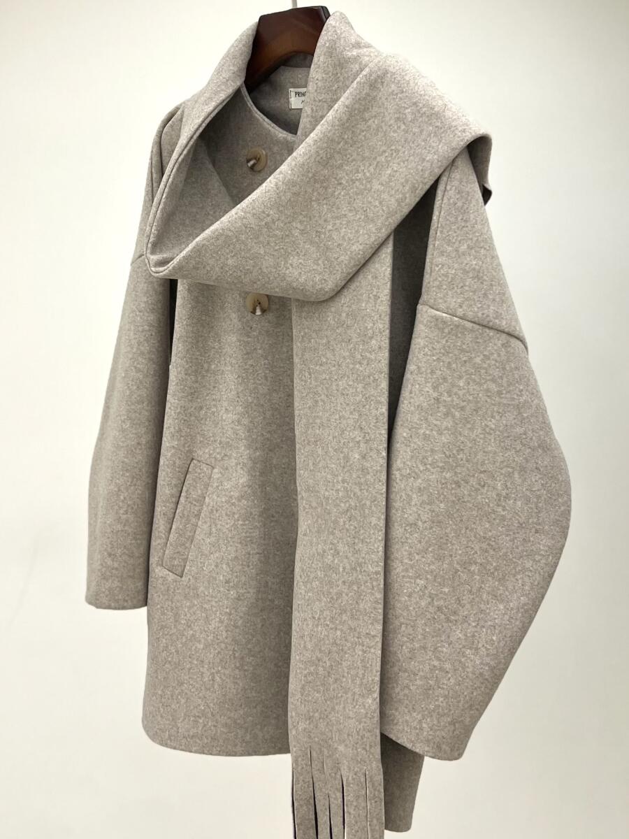 پالتو فوتر مزونی طرح شال دار pd482-10