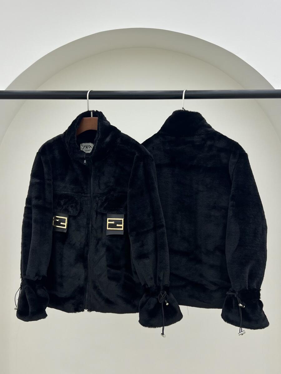 کاپشن پوست جیب اکسسوری دار آستردارpd478-13