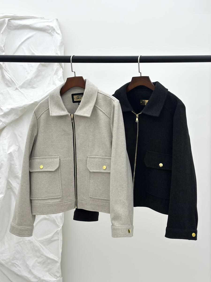 بامبر فوتر زیپی جیب دار آستین دکمه دار pd501-14