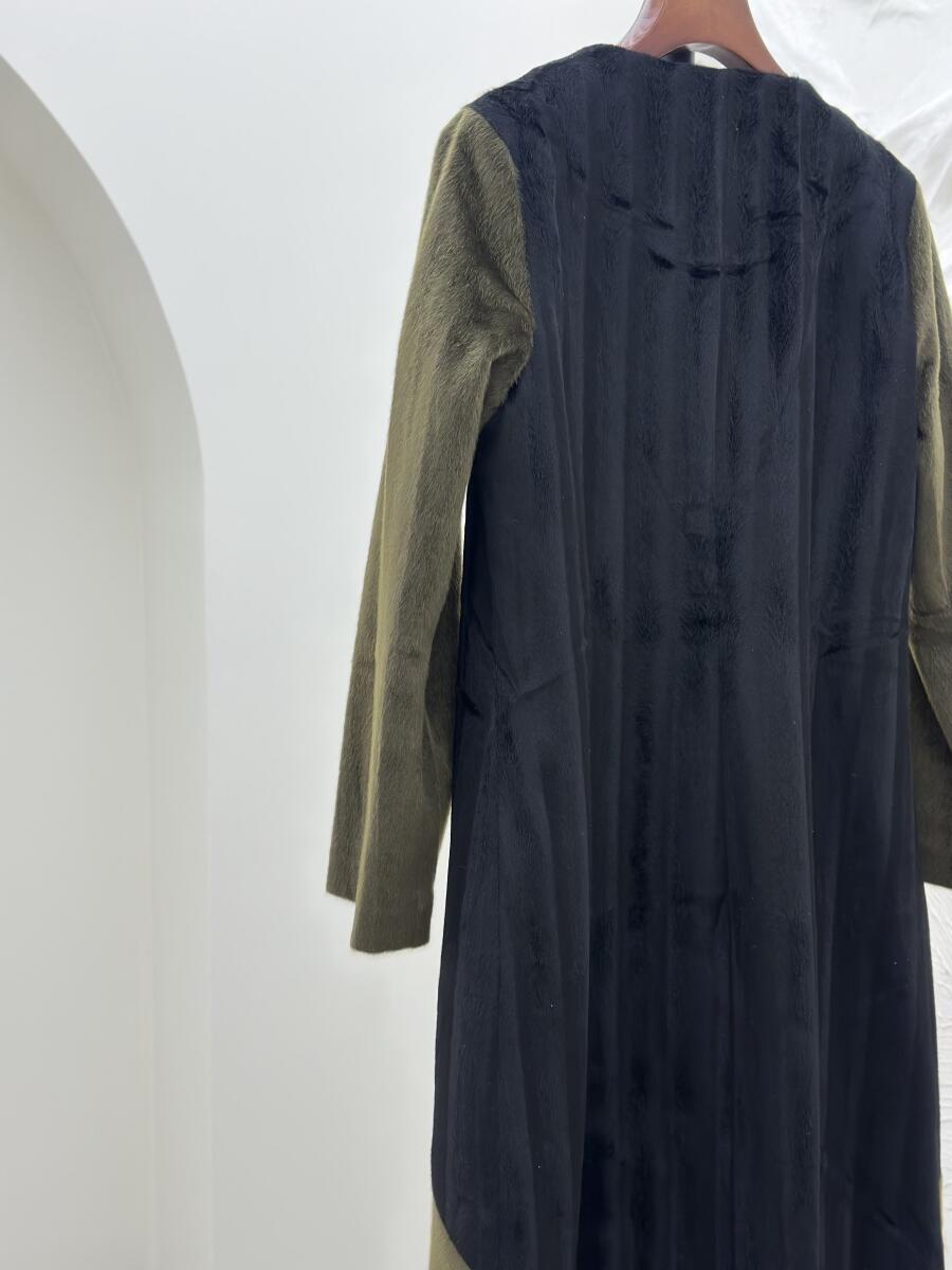 پالتو پوست کلاسیک طرح 2رنگ آستردار pd499-12