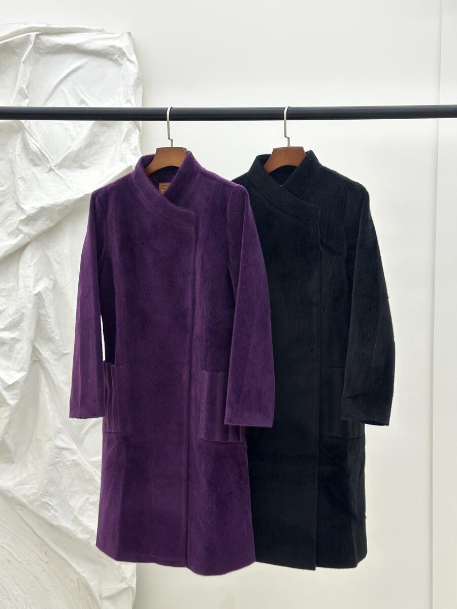 پالتو پوست basic کلاسیک یقه ایستاده استردار pd492-10