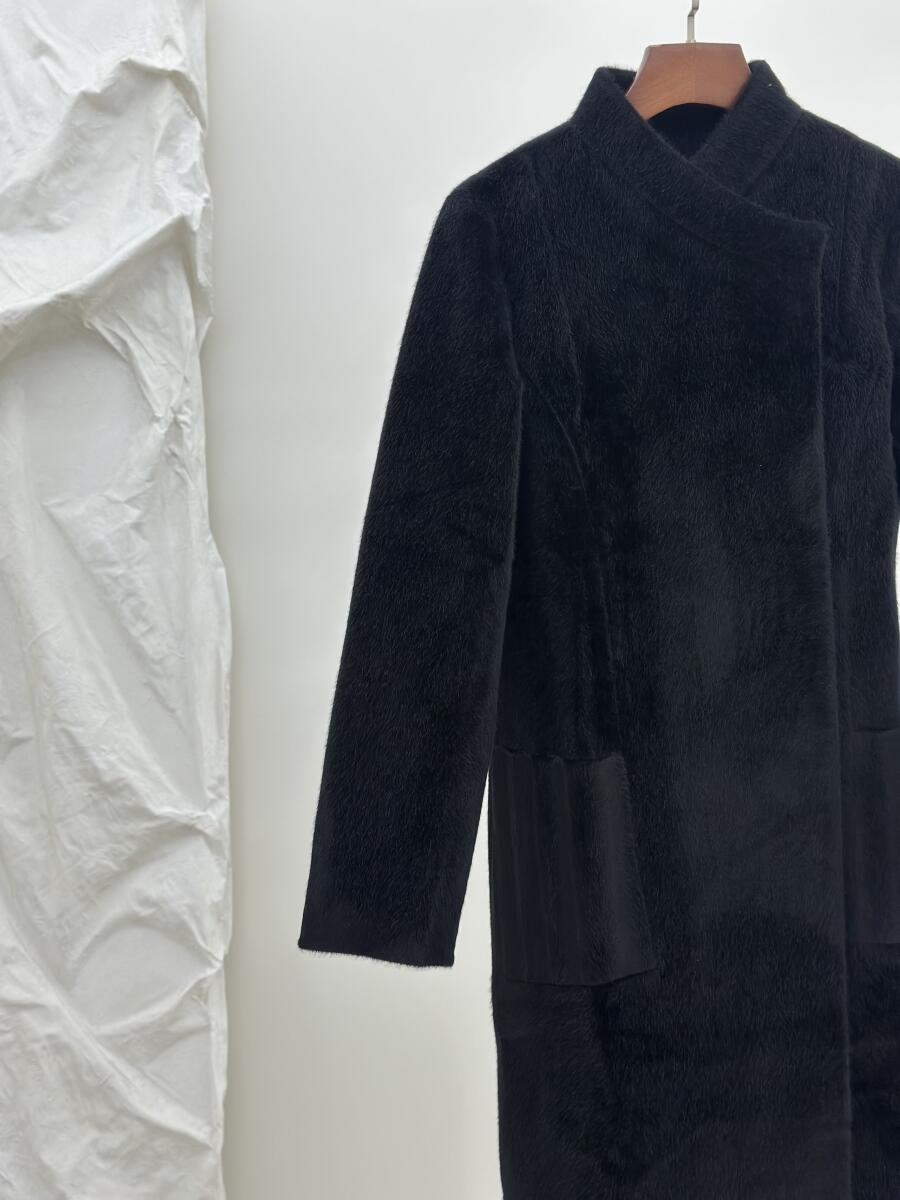 پالتو پوست basic کلاسیک یقه ایستاده استردار pd492-10