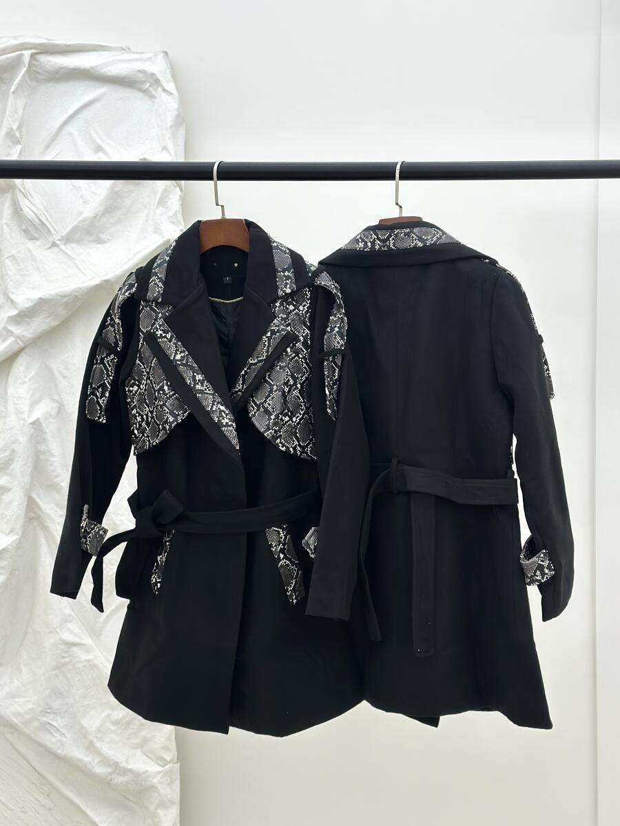 پالتو فوتر مزونی خرج کار چرم پوست ماری آستردار pd487-13