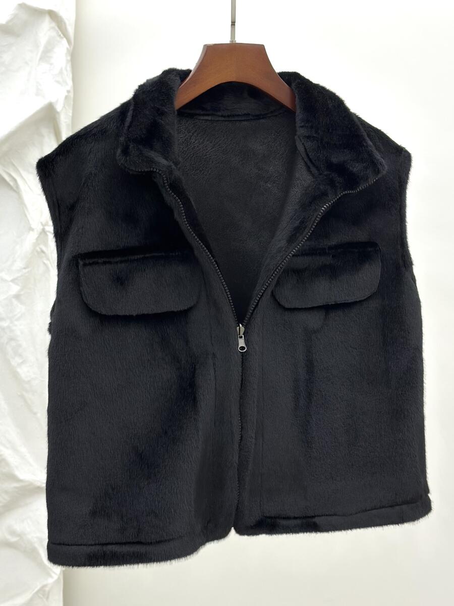 وست پوست زیپی طرح جیب pd511-3