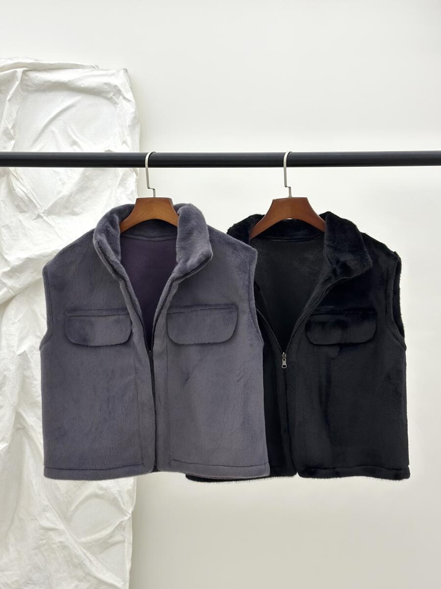 وست پوست زیپی طرح جیب pd511-3