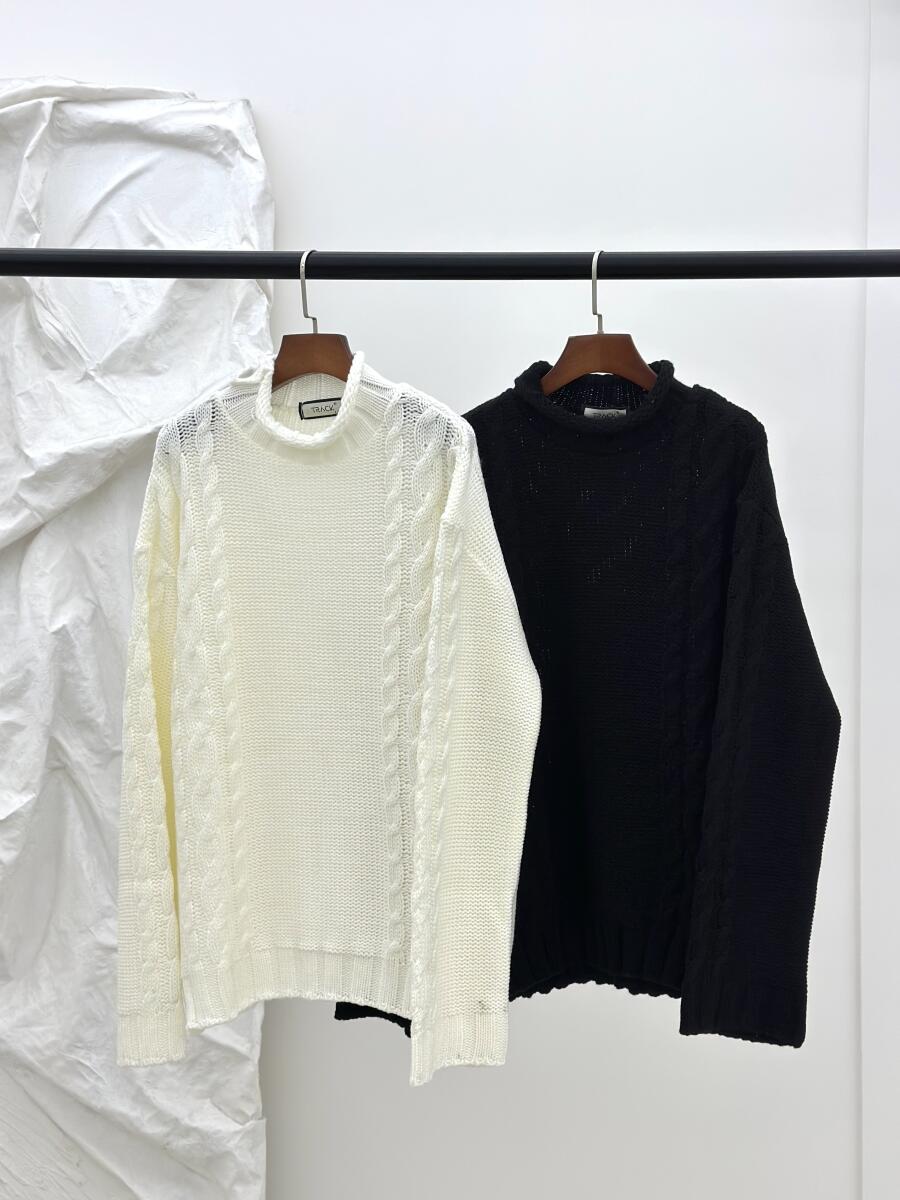 بافت یقه ایستاده طرح زنجیری pd509-13