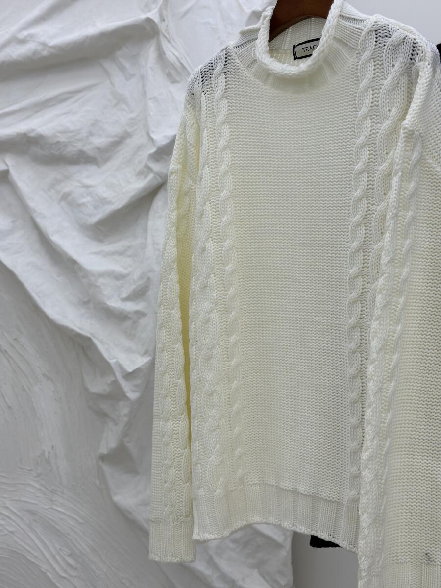 بافت یقه ایستاده طرح زنجیری pd509-13