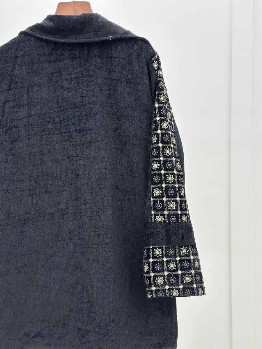 پالتو مخمل کتی سوزن دوزی شده آستردار pd506-10