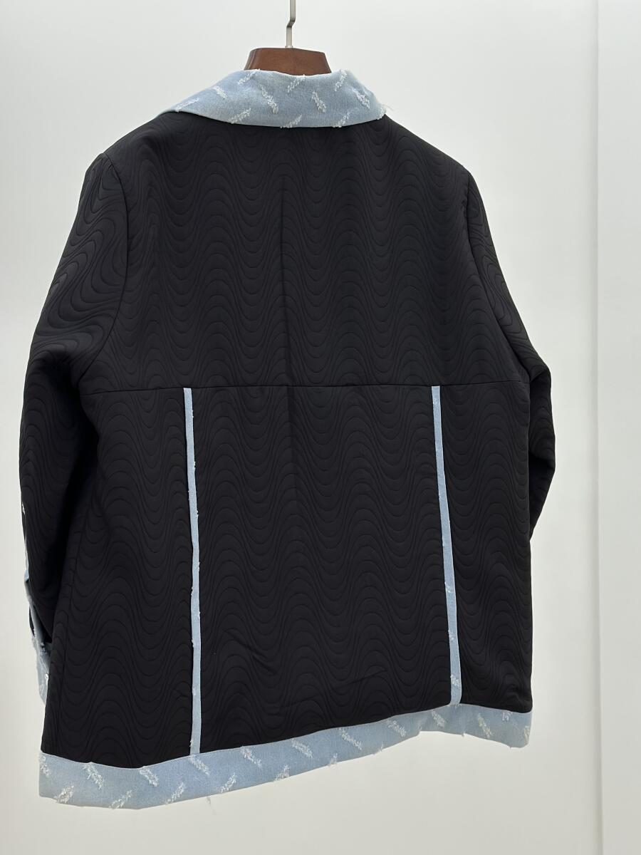 شکت اپلیکه دوزی شده جین طرح قلبی آستردار pd505-9