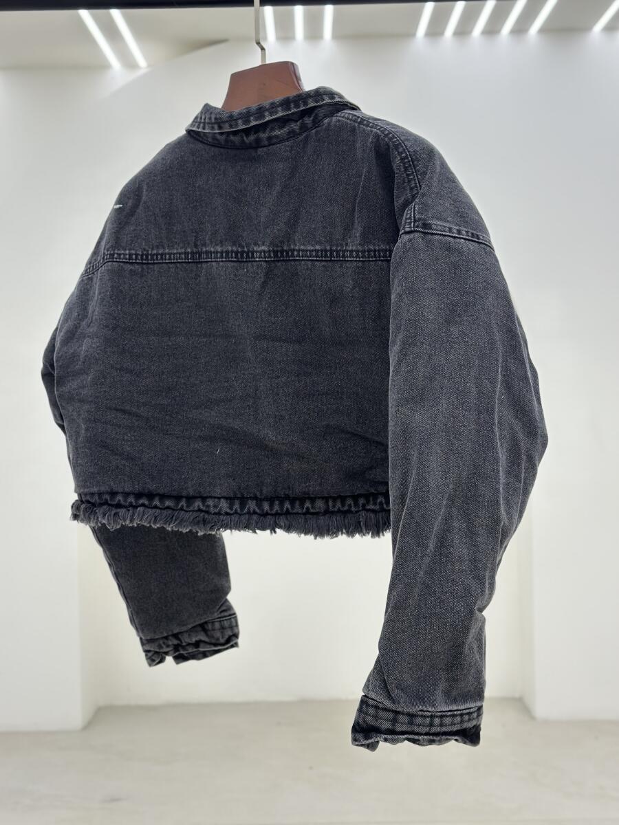 کت جین داخل تدی جیب طرح ریشه ای pd514-13