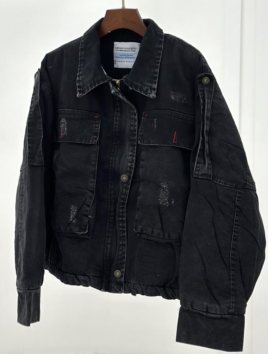 کاپشن جین داخل تدی طرح زاپ pd526-1