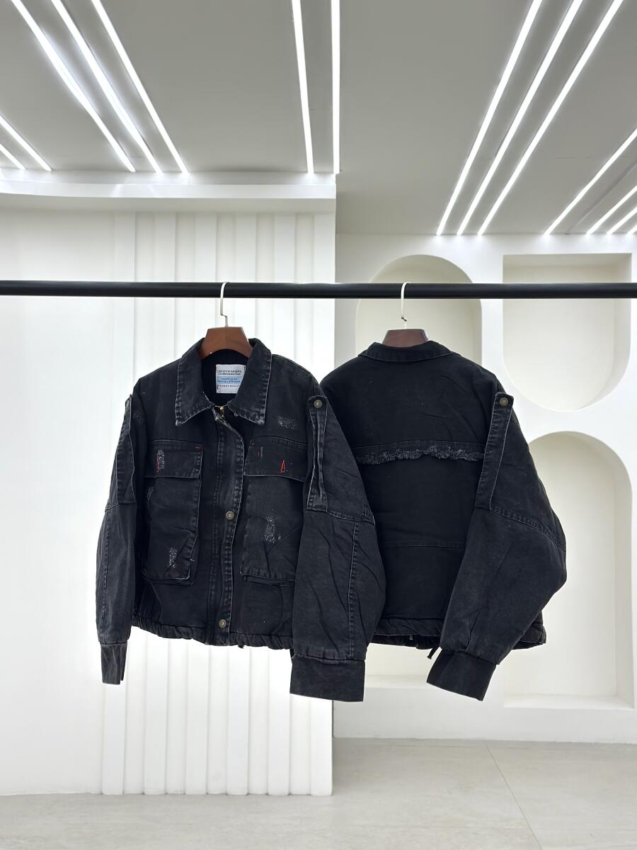 کاپشن جین داخل تدی طرح زاپ pd526-1