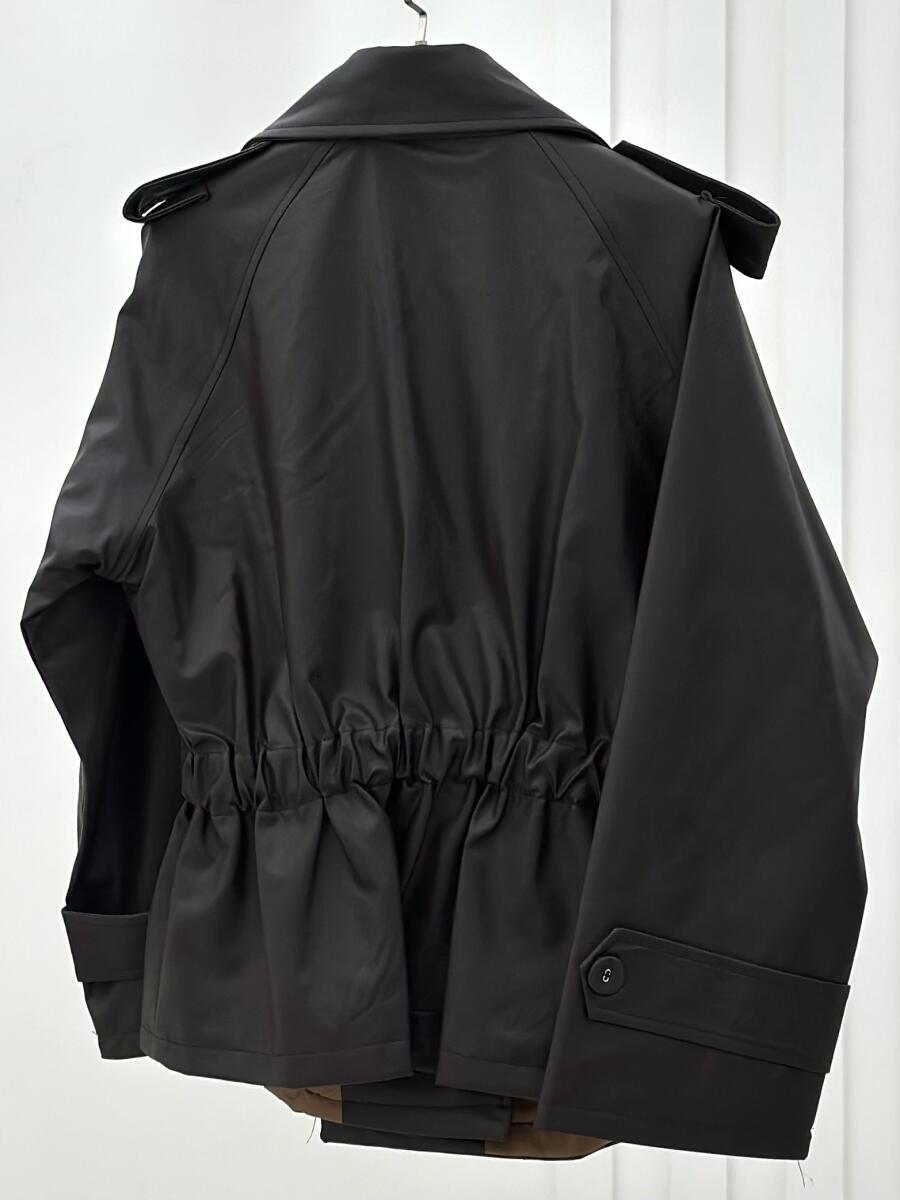 پالتو چرم کتی 2دکمه کمر کش دار آستردار pd522-12