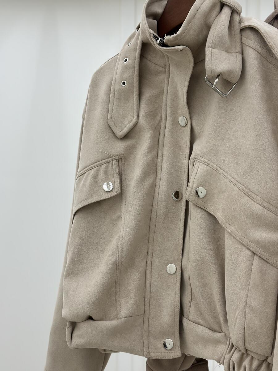 بامبر سوییت یقه کمربندی آستردار pd535-11